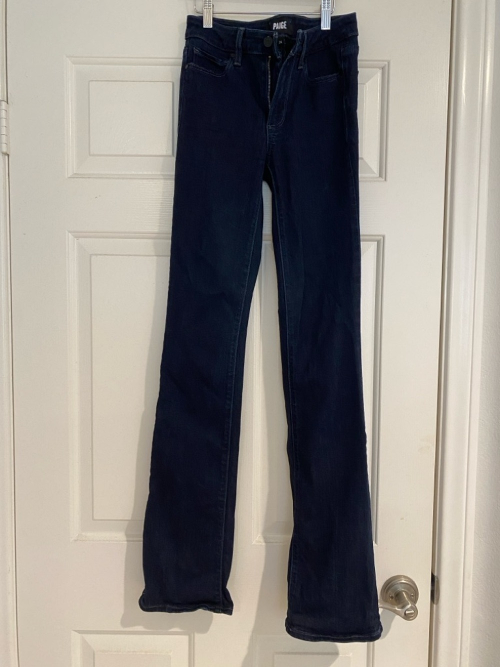 PAIGE Navy Wide Leg Jeans